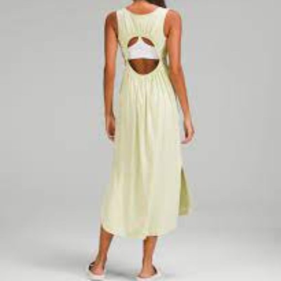 Brand New Lululemon Women's Pima Cotton Open-Back Dress - Picture 1 of 15